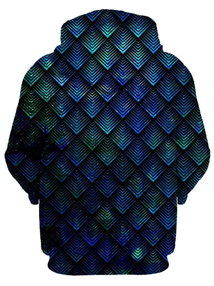 Noctum X Truth Galactic Dragon Scale Teal Unisex Zip-Up Hoodie - iEDM