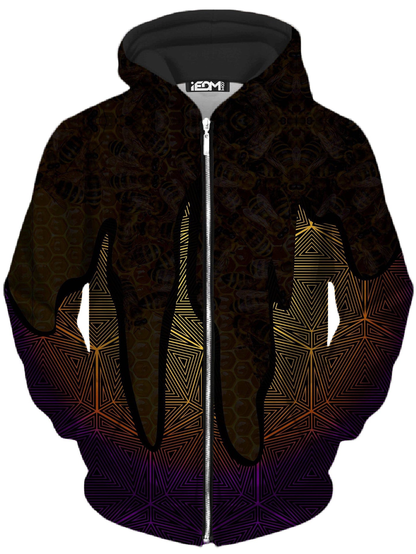 Hallucinations Golden Honey Unisex Zip-Up Hoodie, Noctum X Truth, | iEDM