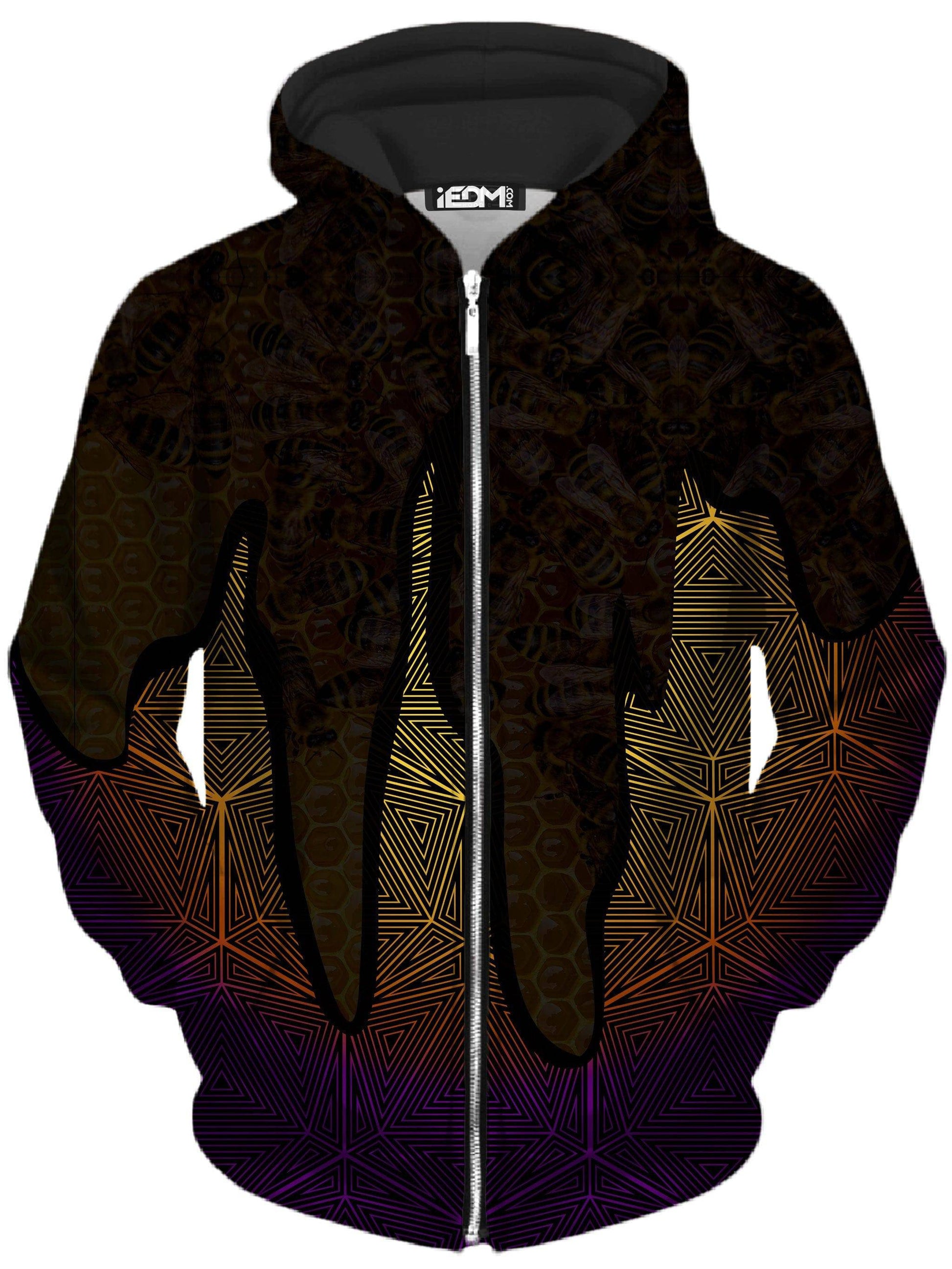Hallucinations Golden Honey Unisex Zip-Up Hoodie, Noctum X Truth, | iEDM