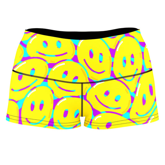 Happy Tabs High-Waisted Women's Shorts, Noctum X Truth, | iEDM