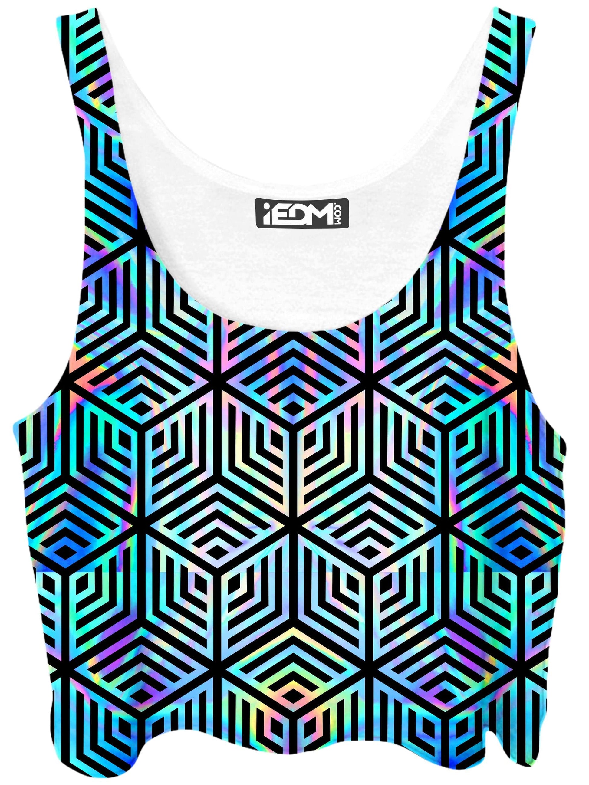 Holographic Hexagon Crop Top and Booty Shorts Combo, Noctum X Truth, | iEDM