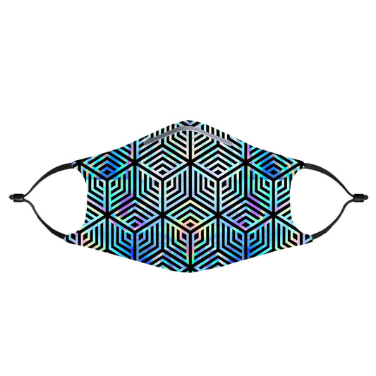 Holographic Hexagon Face Mask With (4) PM 2.5 Carbon Inserts, Noctum X Truth, | iEDM
