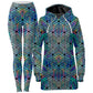 Holographic Hexagon Hoodie Dress and Leggings Combo, Noctum X Truth, | iEDM