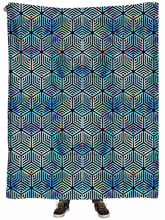 Holographic Hexagon Plush Blanket, Noctum X Truth, | iEDM