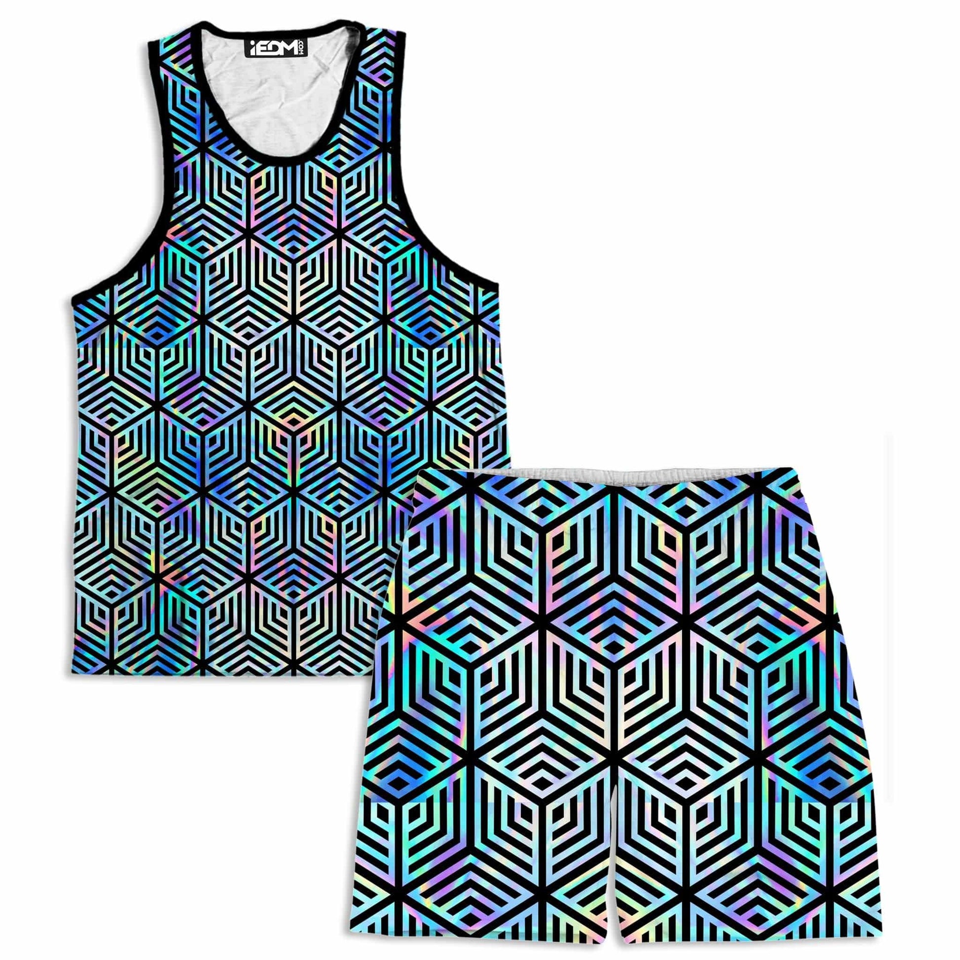 Holographic Hexagon Tank and Shorts Combo, Noctum X Truth, | iEDM