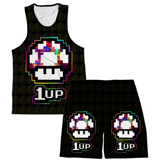 Level Up Mushroom Men's Tank and Shorts Combo, Noctum X Truth, | iEDM