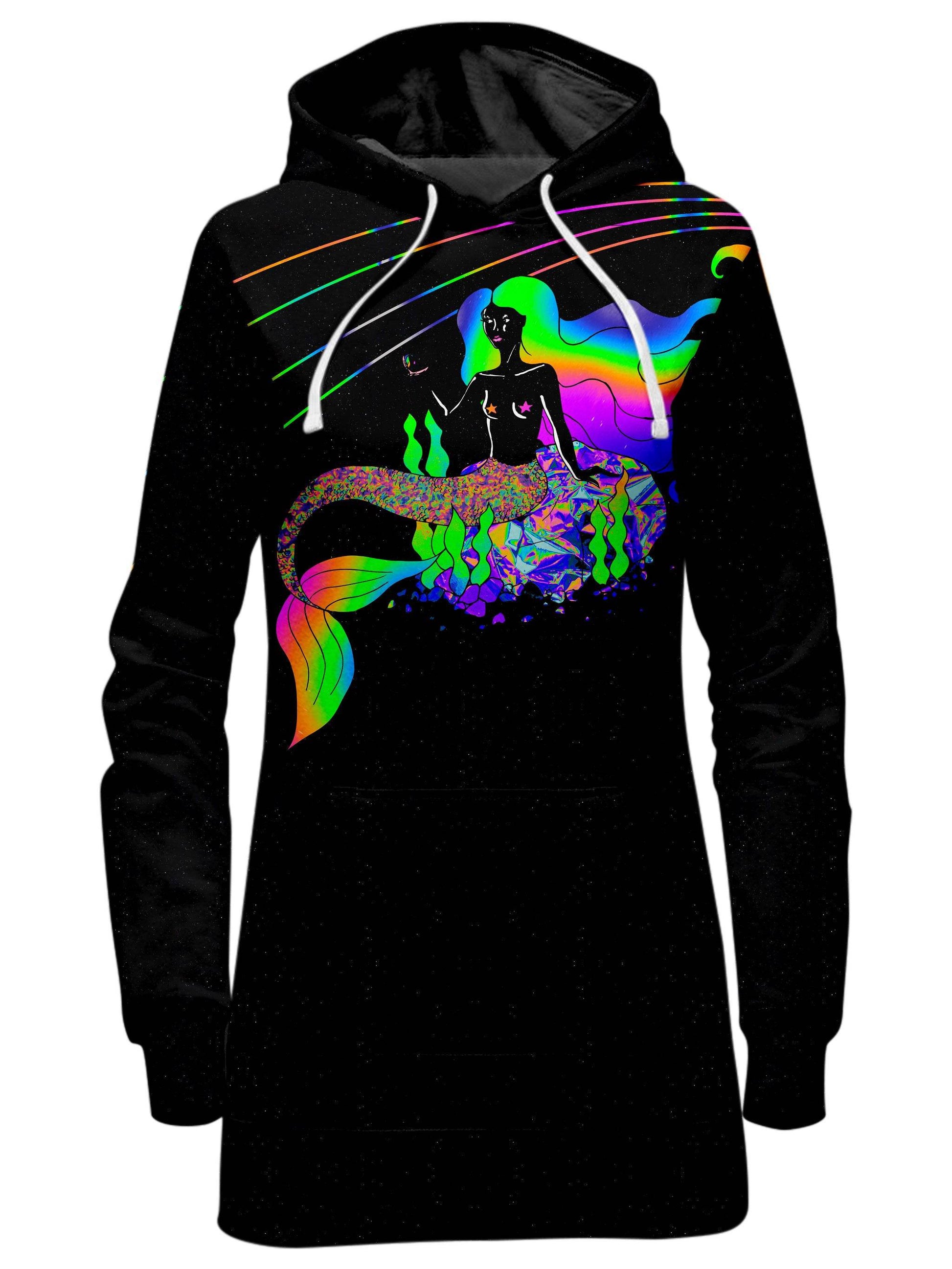neon hoodie dress Mini Fierce Knit Hooded Dress - Neon Pink