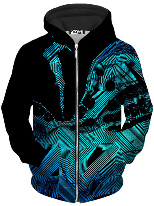 Primordial Flow  Unisex Zip-Up Hoodie, Noctum X Truth, | iEDM