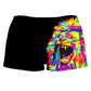 Psychedelic Lion High-Waisted Women's Shorts, Noctum X Truth, | iEDM