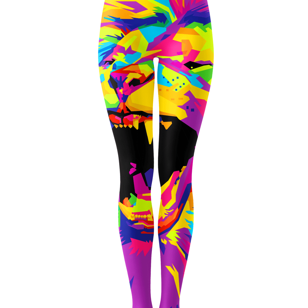 Psychedelic Lion Crop Top and Leggings Combo, Noctum X Truth, | iEDM