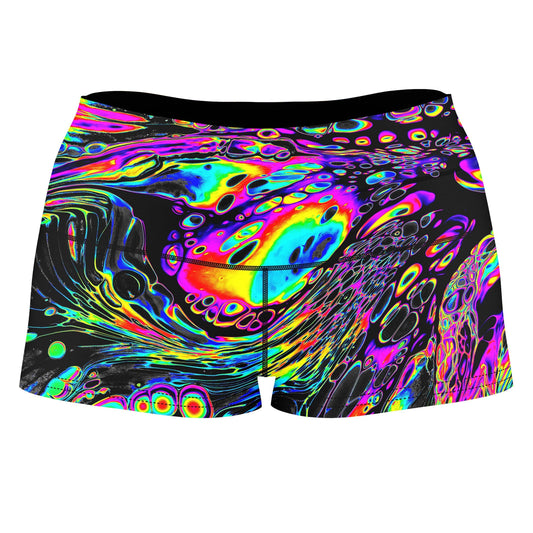 Rainbow Magma High-Waisted Women's Shorts, Noctum X Truth, | iEDM