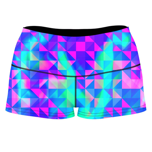 Raspberry Iced Tea High-Waisted Women's Shorts, Noctum X Truth, | iEDM