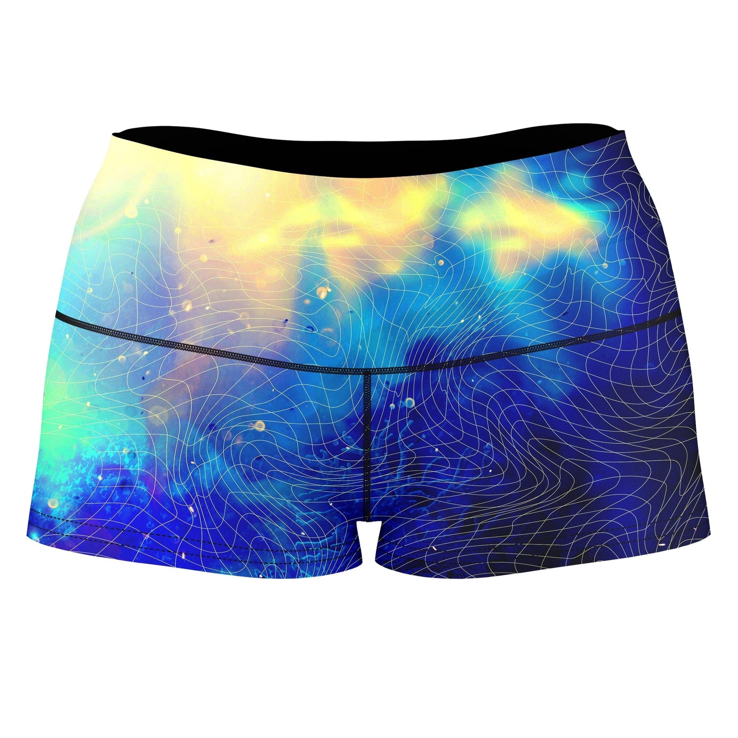 Sonar Expedition High-Waisted Women's Shorts, Noctum X Truth, | iEDM
