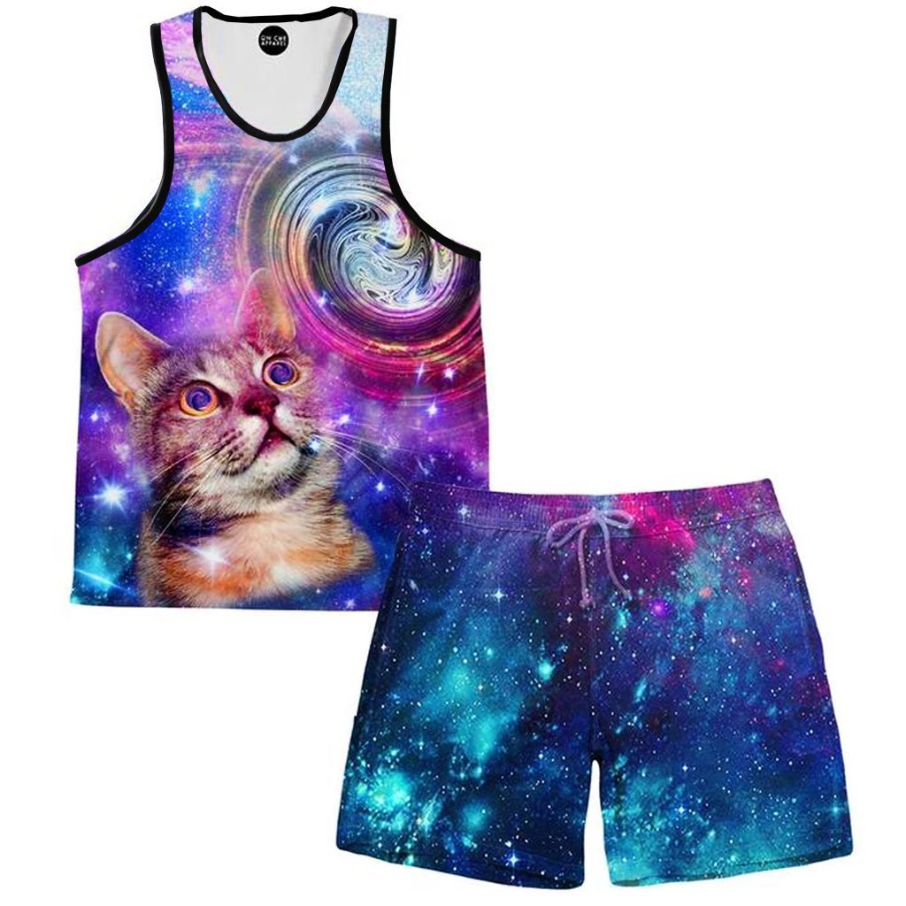 Amazed Cat Tank and Shorts Combo, On Cue Apparel, | iEDM