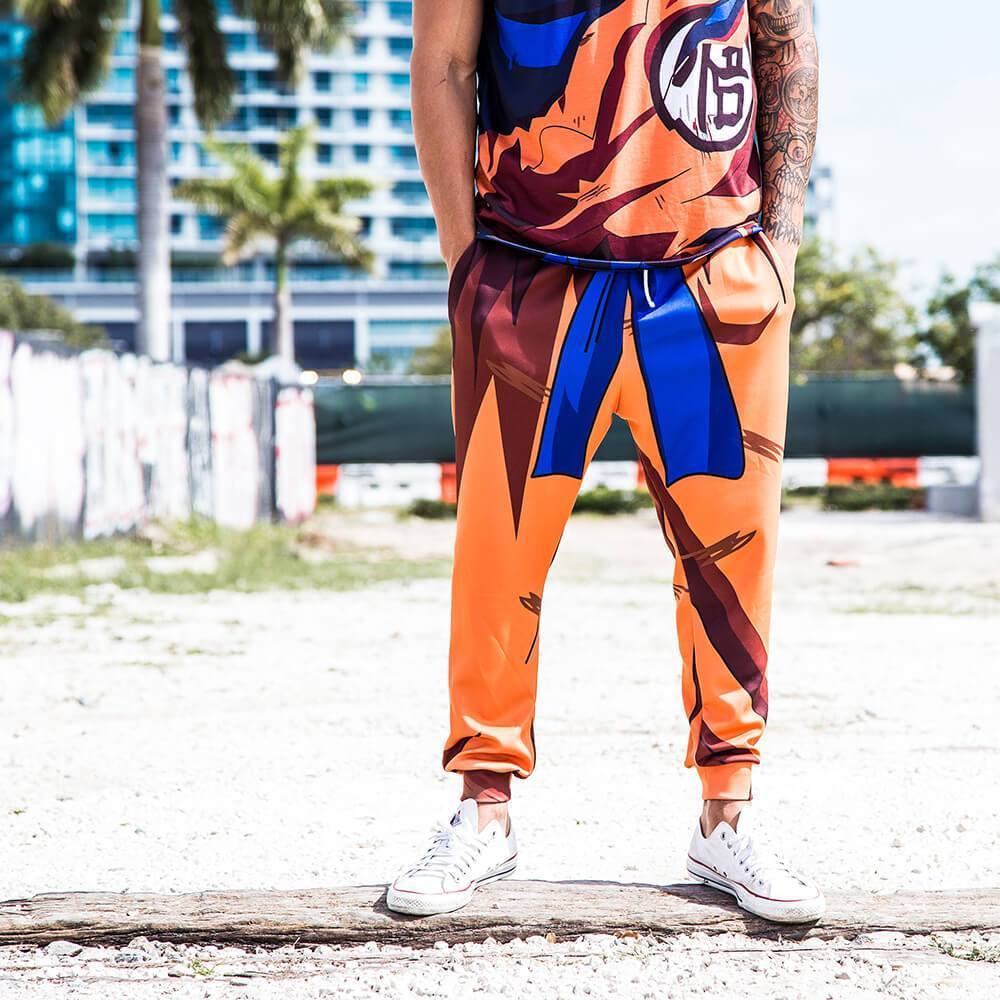 Orange Goku Sweatpants Dragonball Z Goku Orange And Black Gradient