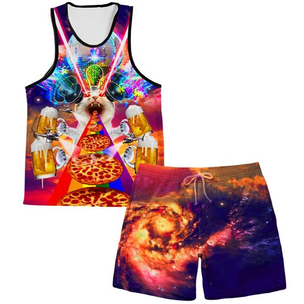 Crazy Cat Tank and Shorts Combo, On Cue Apparel, | iEDM
