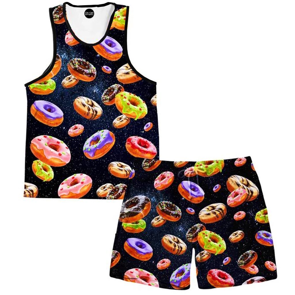 Doughnut and Space Tank and Shorts Combo, On Cue Apparel, | iEDM