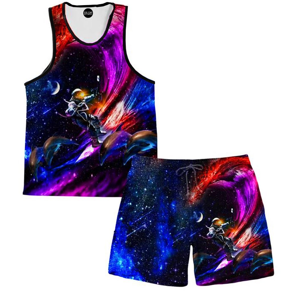 Galactic Waves Tank and Shorts Combo, On Cue Apparel, | iEDM