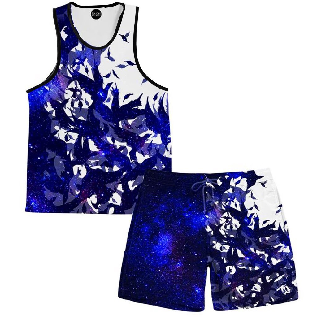 Space Birds Tank and Shorts Combo, On Cue Apparel, | iEDM
