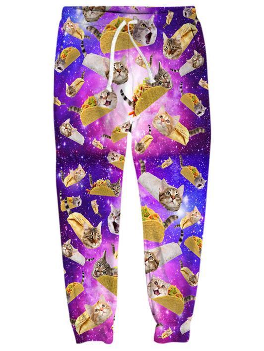 Tacos and Cats Purple Joggers, On Cue Apparel, | iEDM