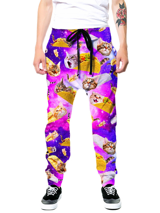 Tacos and Cats Purple Joggers, On Cue Apparel, | iEDM