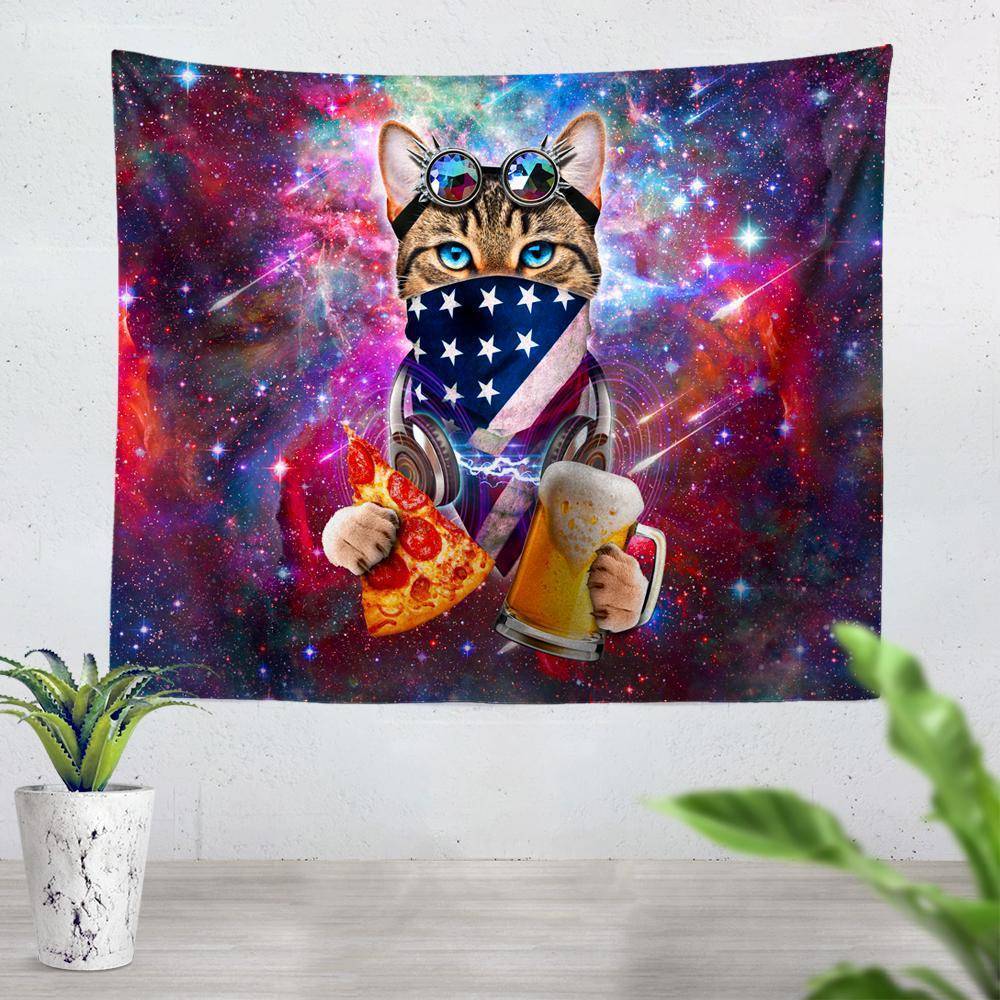 USA Rave Cat Tapestry, On Cue Apparel, | iEDM