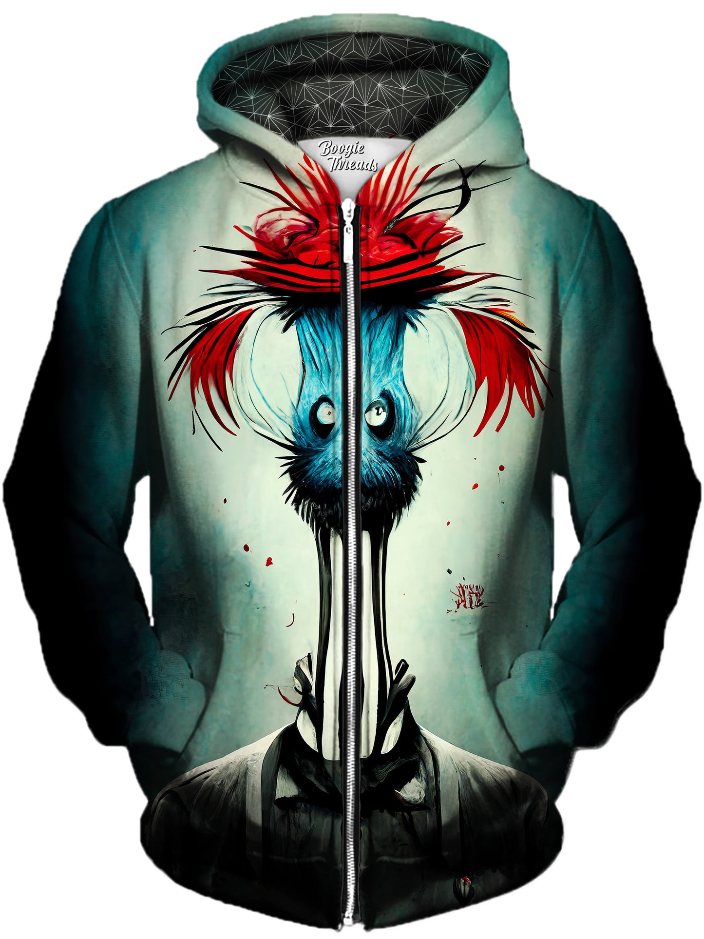 Playful Anger Unisex Zip-Up Hoodie, Gratefully Dyed, | iEDM