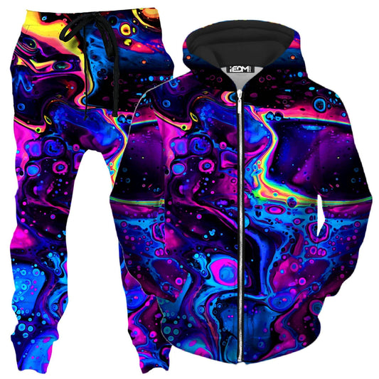 Acid Bath Zip-Up Hoodie and Joggers Combo, BrizBazaar, | iEDM