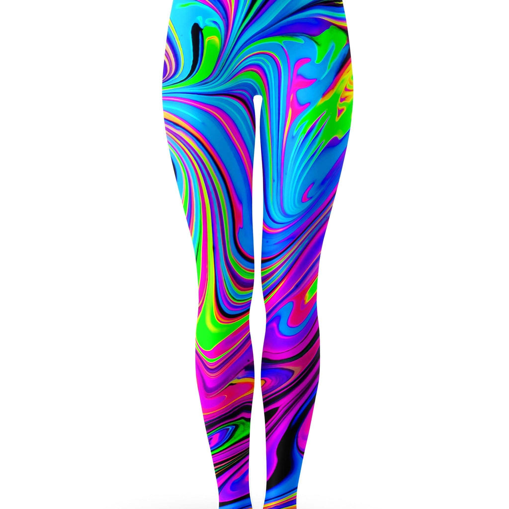 Cosmic Flow Crop Top and Leggings Combo, Psychedelic Pourhouse, | iEDM