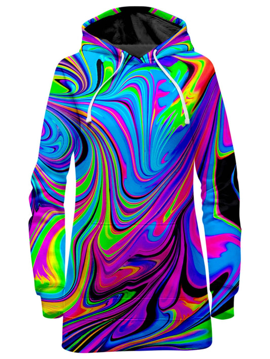 Cosmic Flow Hoodie Dress, Psychedelic Pourhouse, | iEDM
