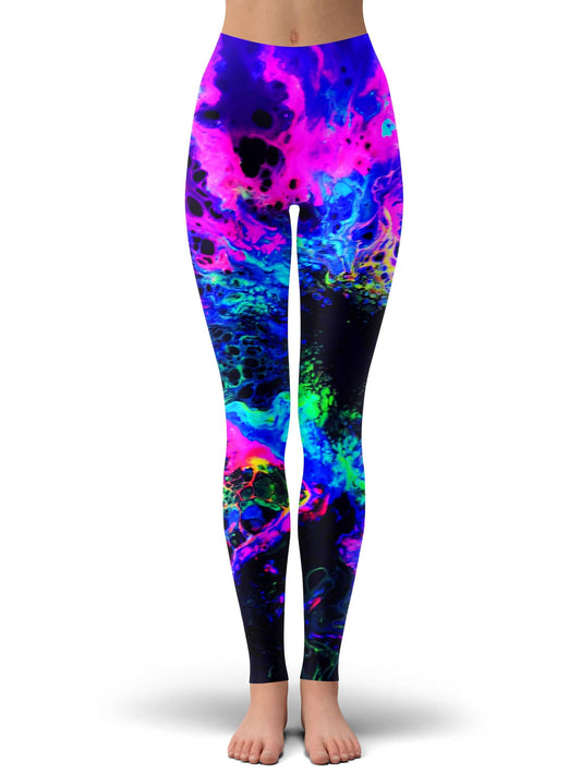 Cosmic Splatter Leggings, Psychedelic Pourhouse, | iEDM