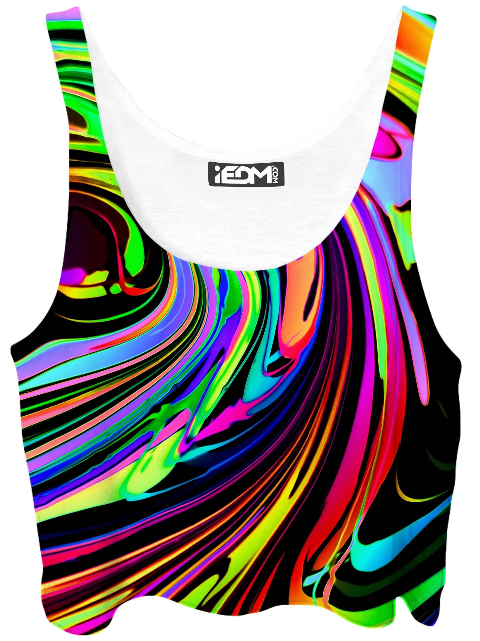 Cosmic Swirl Crop Top, Psychedelic Pourhouse, | iEDM