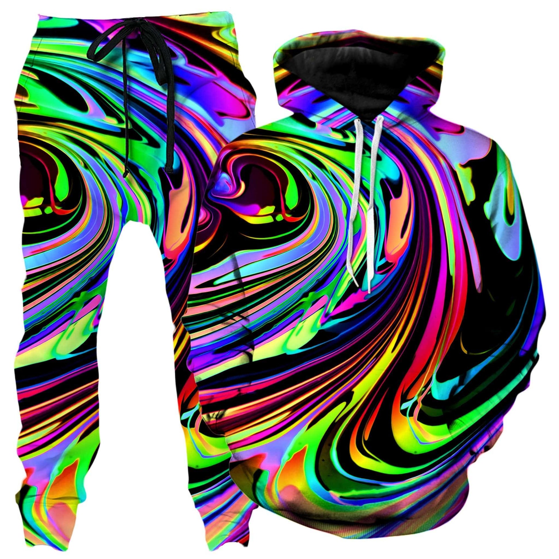 Cosmic Swirl Hoodie and Joggers Combo, Psychedelic Pourhouse, | iEDM