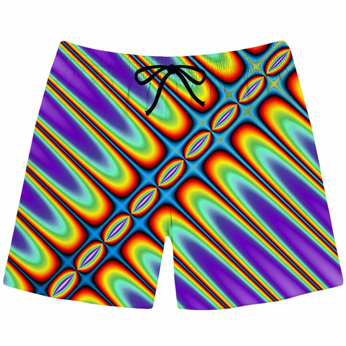 Fractal Groove Swim Trunks, Psychedelic Pourhouse, | iEDM