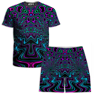 Psychedelic Pourhouse - Fractal River T-Shirt and Shorts Combo
