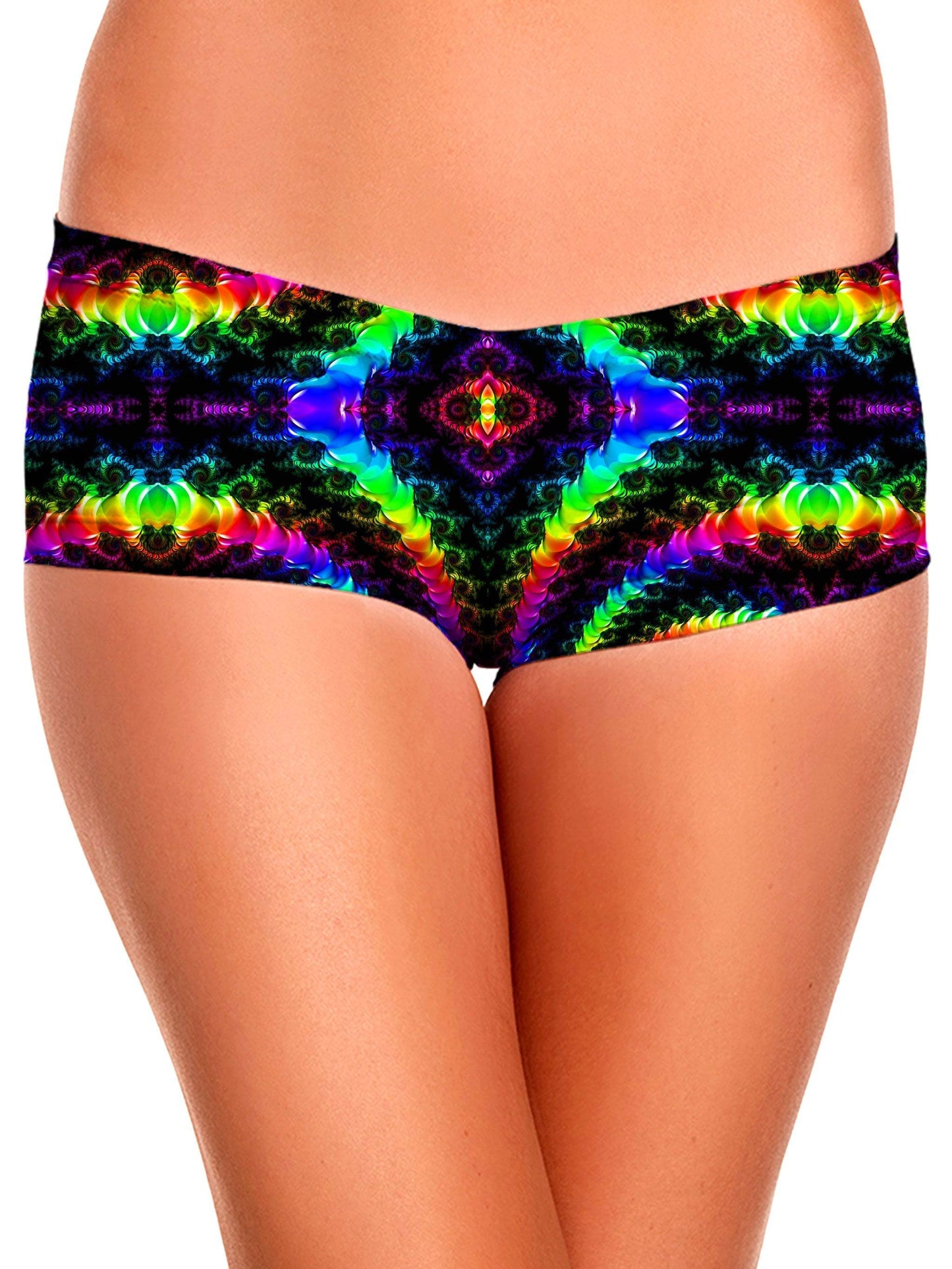 Fractaled Vision Booty Shorts, Psychedelic Pourhouse, | iEDM