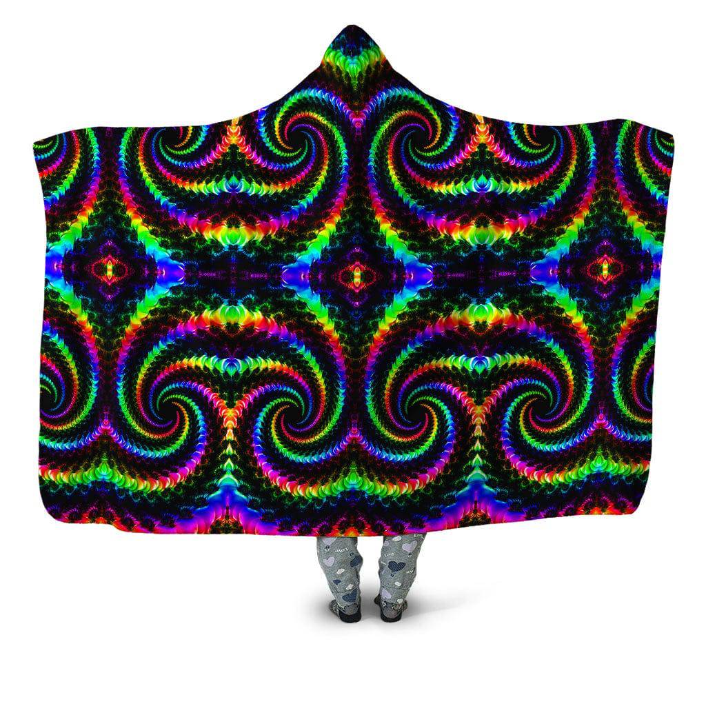 Fractaled Vision Hooded Blanket, Psychedelic Pourhouse, | iEDM