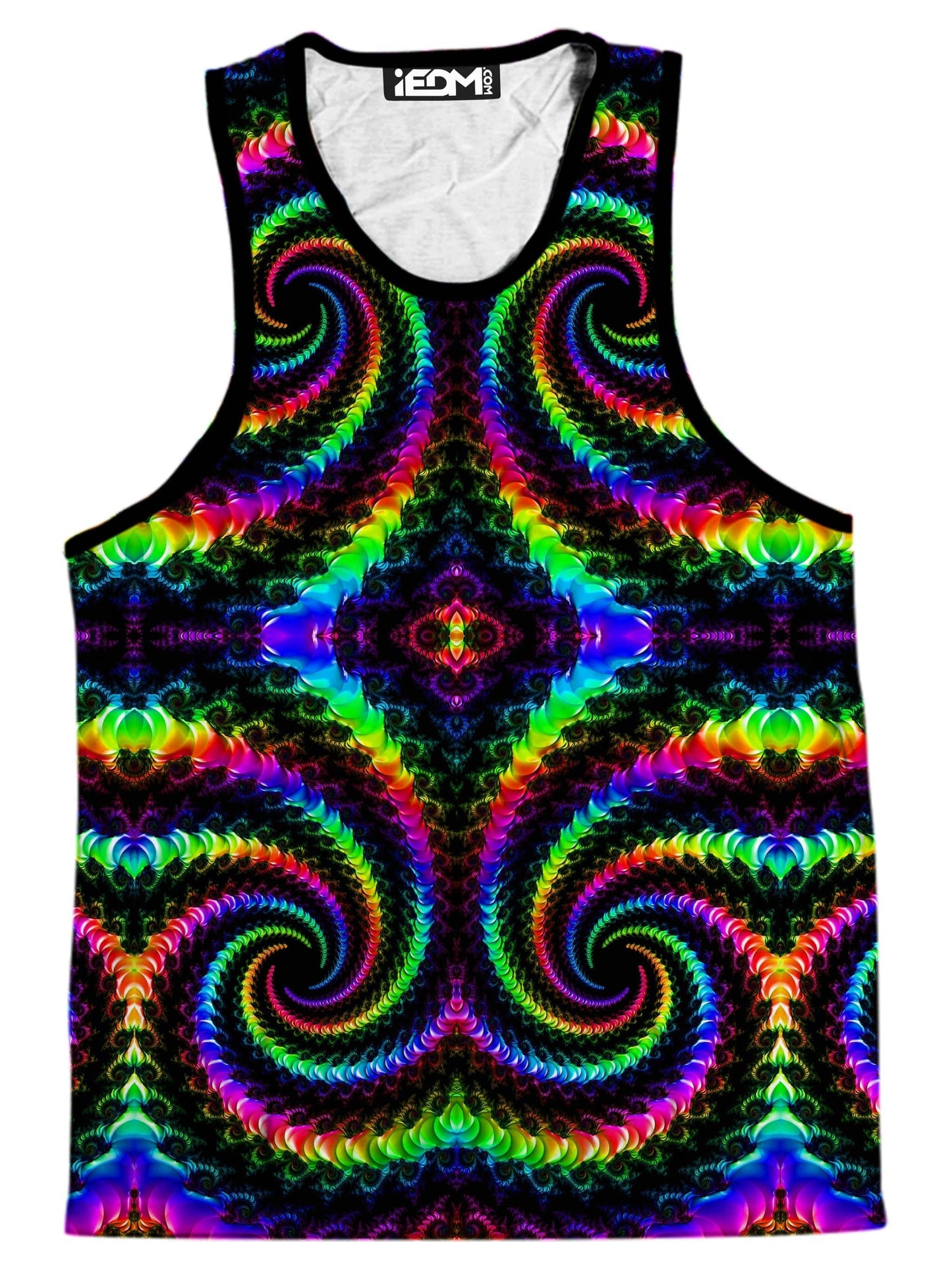 Fractaled Vision Men's Tank and Shorts Combo, Psychedelic Pourhouse, | iEDM