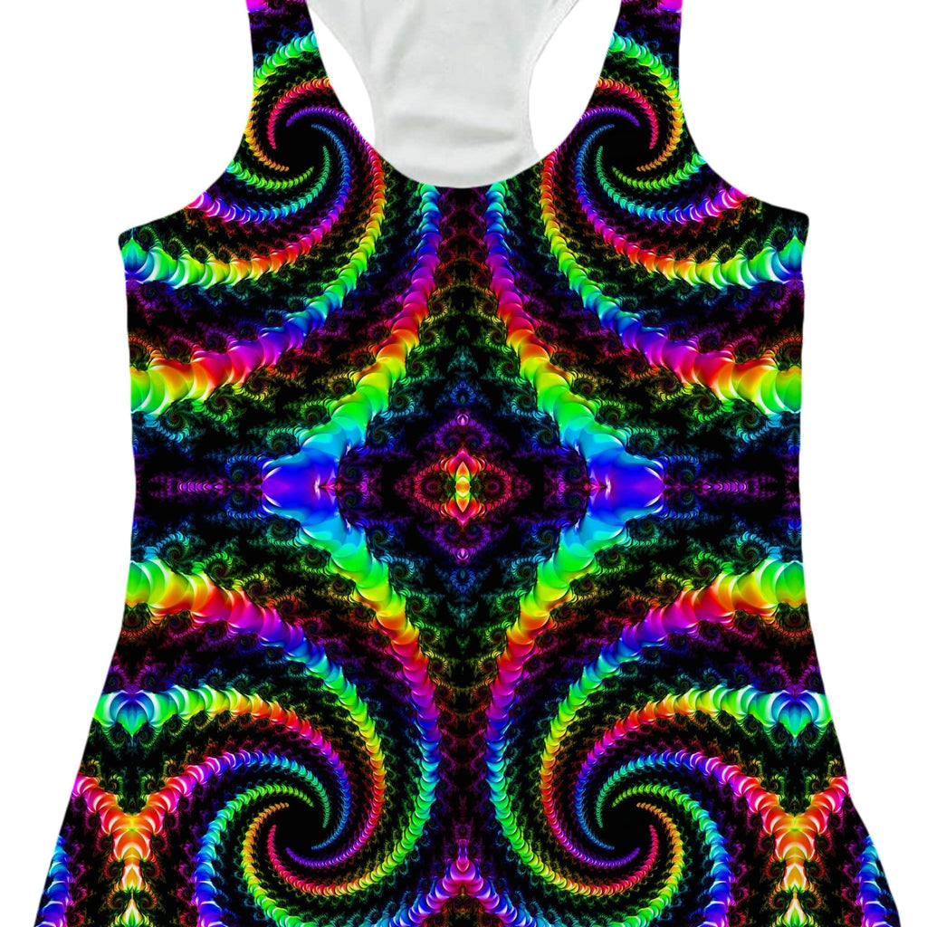 Fractaled Vision Women's Tank, Psychedelic Pourhouse, | iEDM