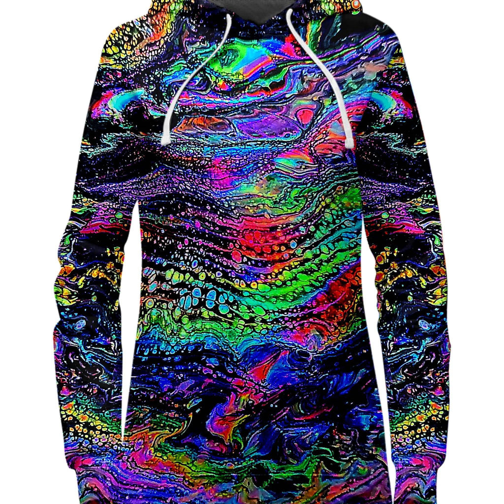 Galactic Drip Hoodie Dress, Psychedelic Pourhouse, | iEDM