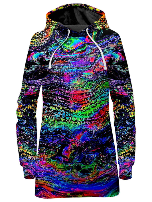 Galactic Drip Hoodie Dress, Psychedelic Pourhouse, | iEDM