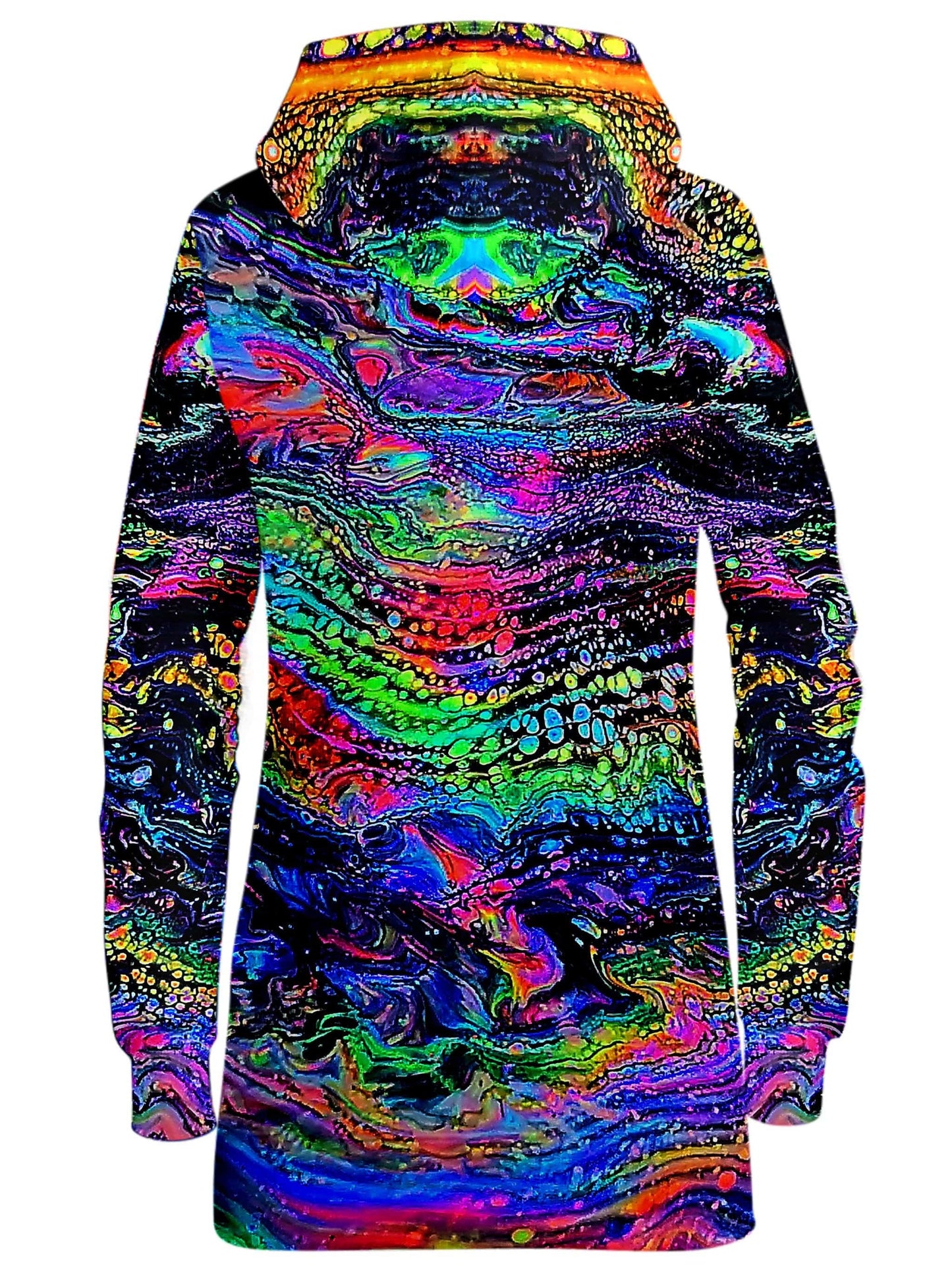 Galactic Drip Hoodie Dress, Psychedelic Pourhouse, | iEDM