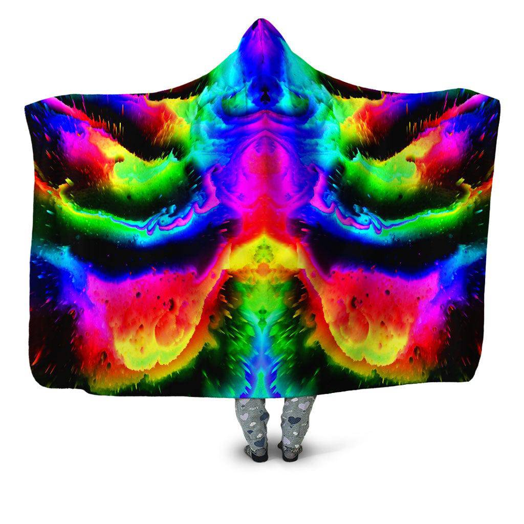 Intergalactic Rush Hooded Blanket, Psychedelic Pourhouse, | iEDM