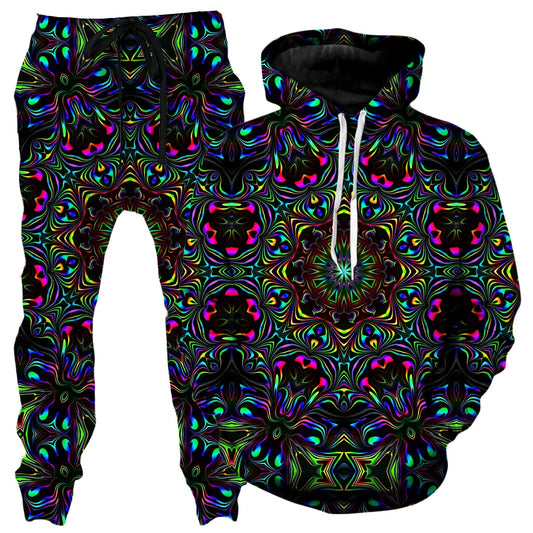 Kaleidoscope Eyes Hoodie and Joggers Combo, Psychedelic Pourhouse, | iEDM