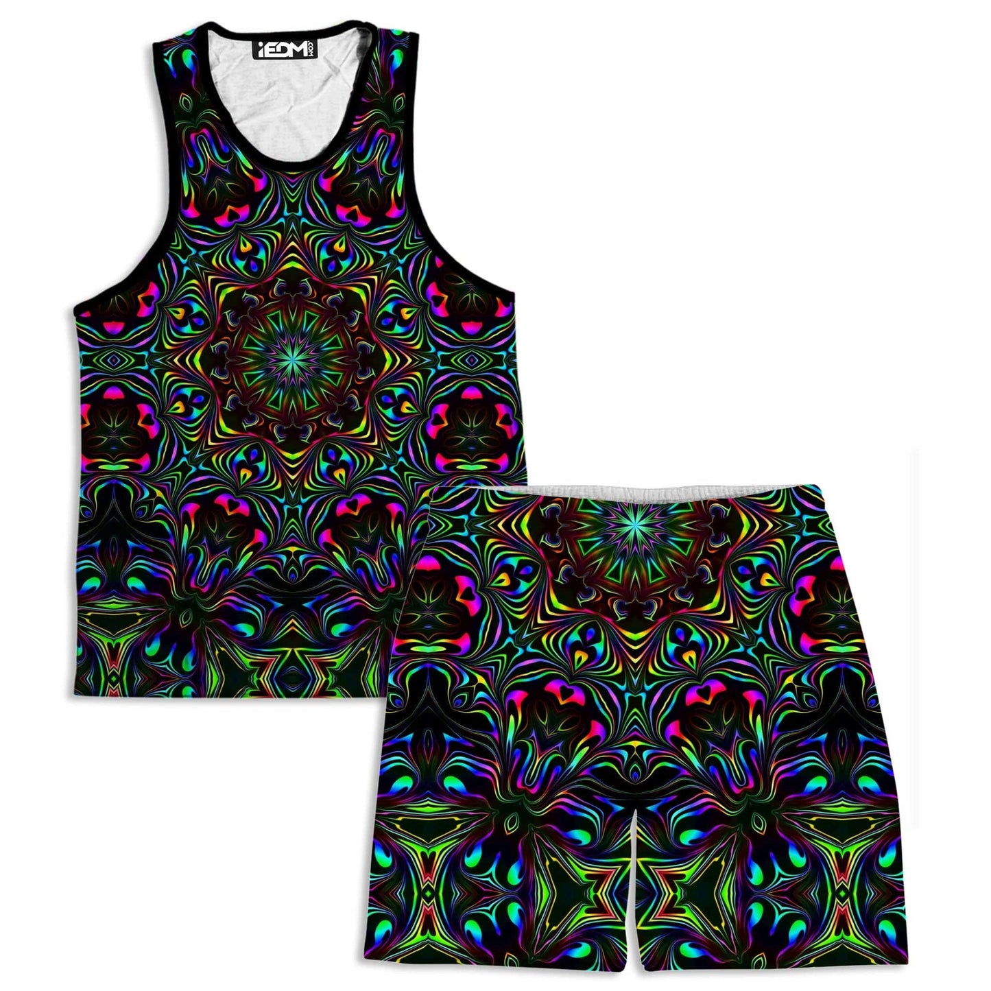 Kaleidoscope Eyes Men's Tank and Shorts Combo, Psychedelic Pourhouse, | iEDM