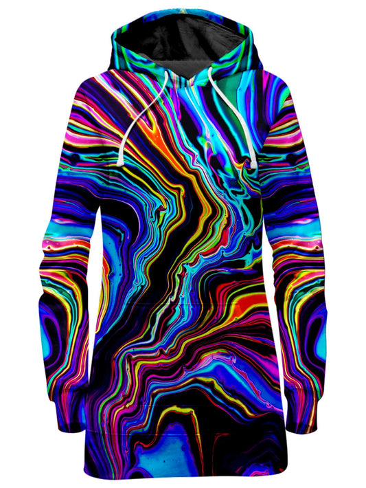 Neon Rift Hoodie Dress, Psychedelic Pourhouse, | iEDM