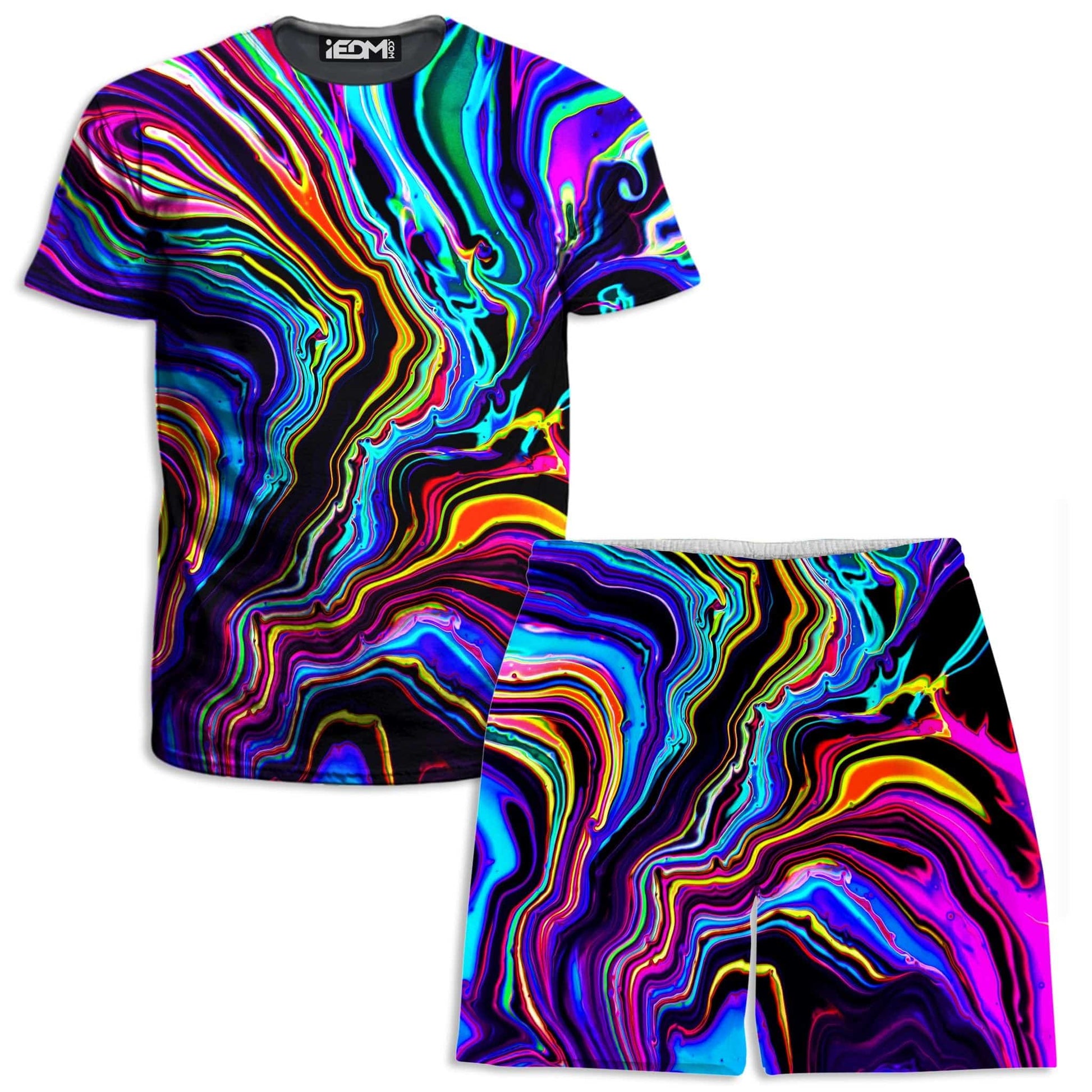 Neon Rift T-Shirt and Shorts Combo, Psychedelic Pourhouse, | iEDM