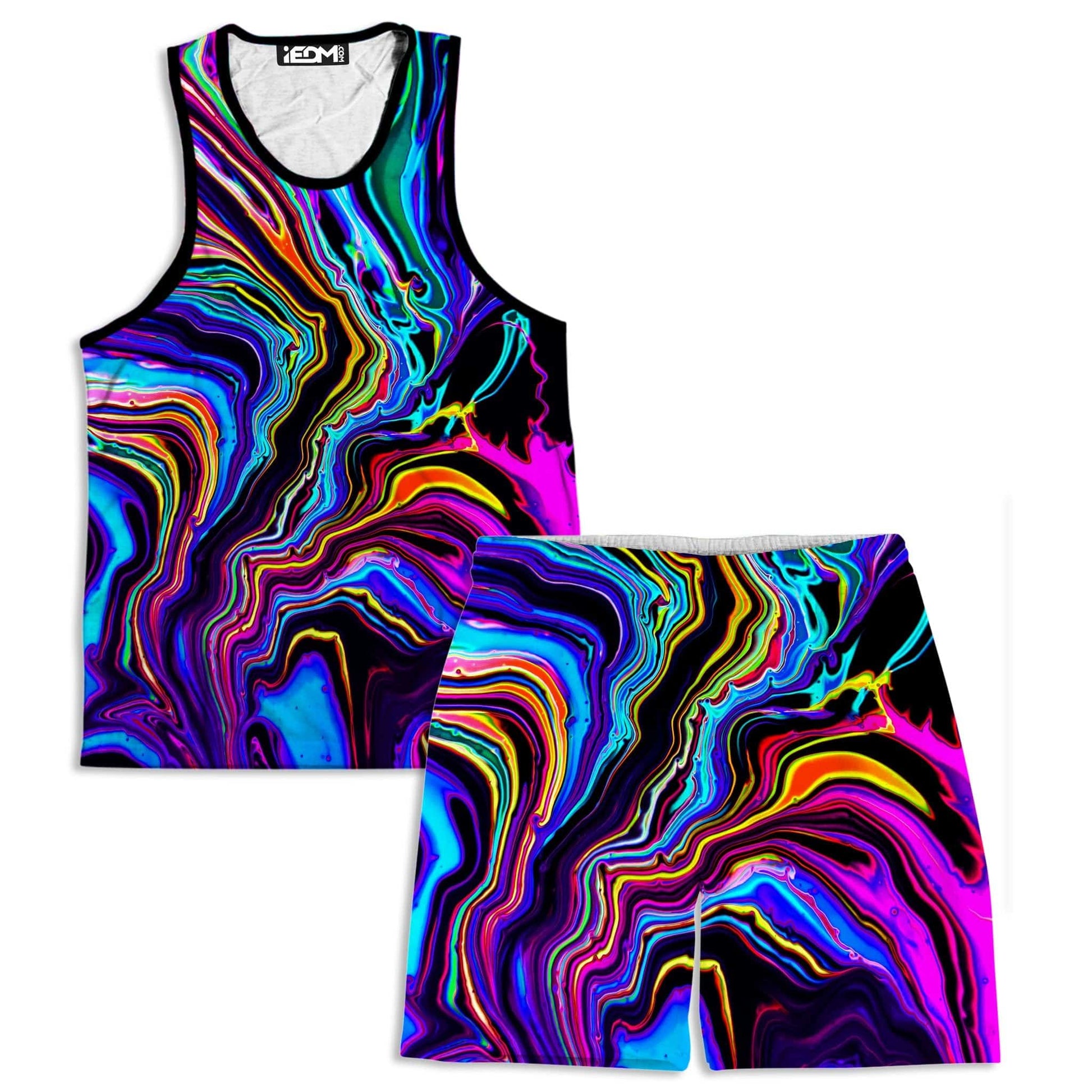 Neon Rift Tank and Shorts Combo, Psychedelic Pourhouse, | iEDM