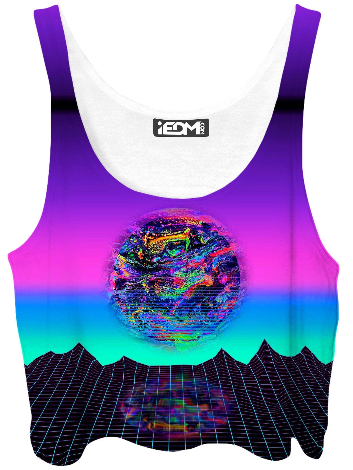 Psychedelic Outrun Crop Top, Psychedelic Pourhouse, | iEDM