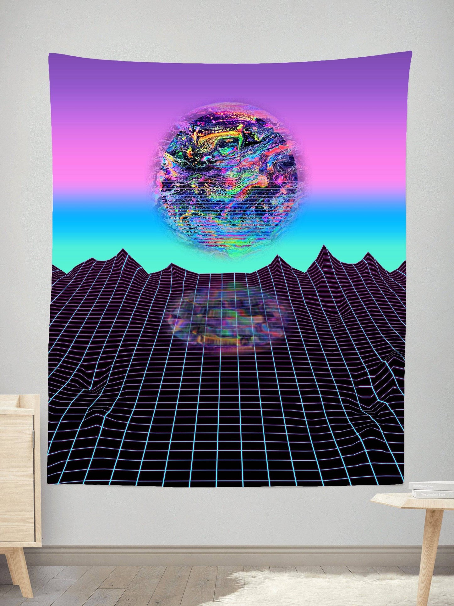 Psychedelic Outrun Tapestry, Psychedelic Pourhouse, | iEDM